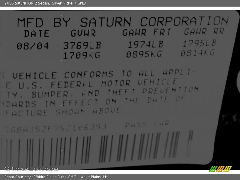 Silver Nickel / Gray 2005 Saturn ION 2 Sedan
