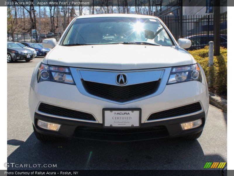 Aspen White Pearl / Parchment 2010 Acura MDX