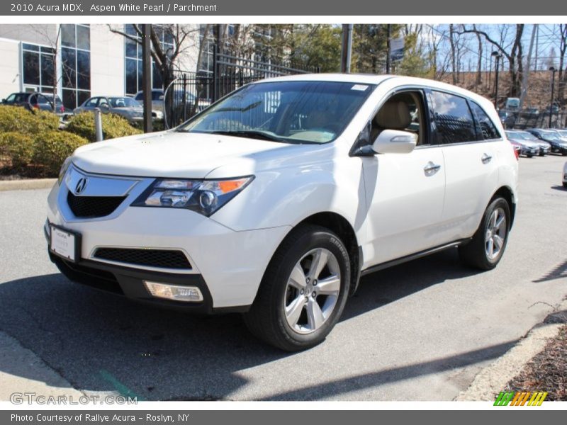 Aspen White Pearl / Parchment 2010 Acura MDX
