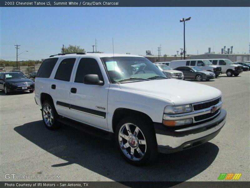 Summit White / Gray/Dark Charcoal 2003 Chevrolet Tahoe LS