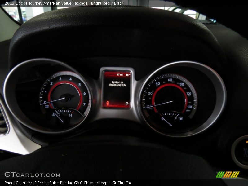 Bright Red / Black 2013 Dodge Journey American Value Package