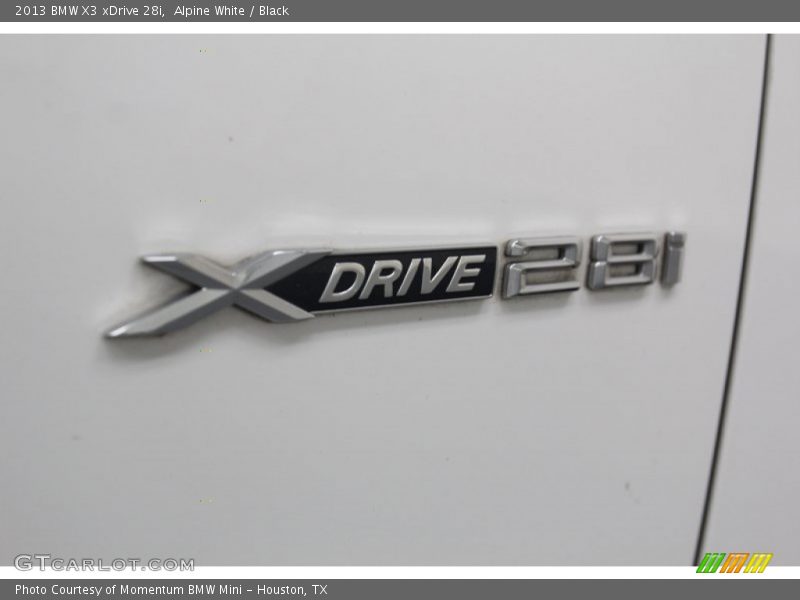 Alpine White / Black 2013 BMW X3 xDrive 28i