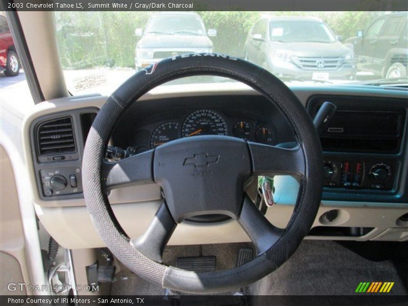 Summit White / Gray/Dark Charcoal 2003 Chevrolet Tahoe LS