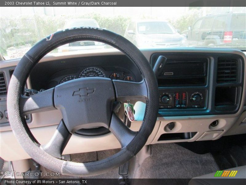 Summit White / Gray/Dark Charcoal 2003 Chevrolet Tahoe LS