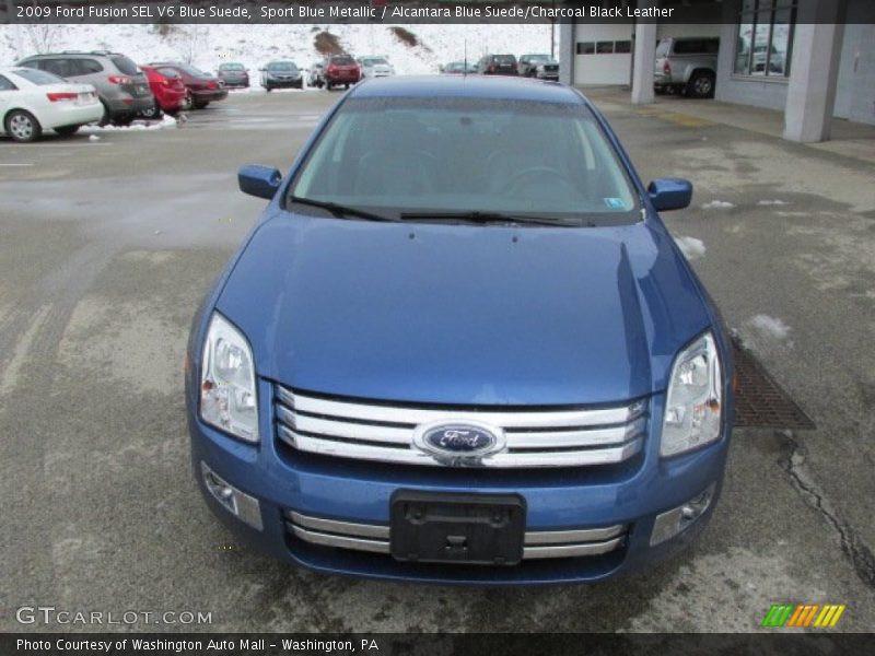 Sport Blue Metallic / Alcantara Blue Suede/Charcoal Black Leather 2009 Ford Fusion SEL V6 Blue Suede