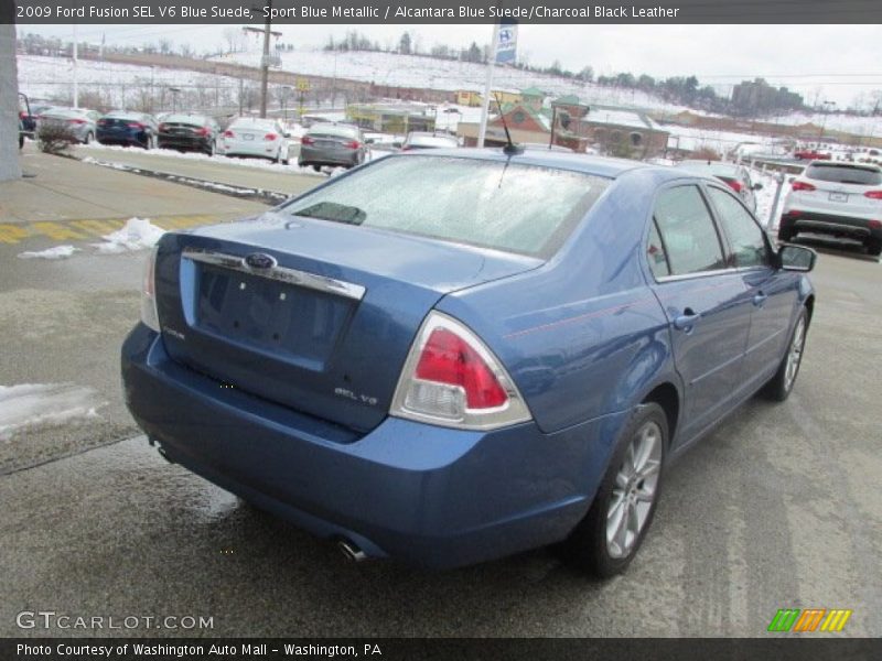 Sport Blue Metallic / Alcantara Blue Suede/Charcoal Black Leather 2009 Ford Fusion SEL V6 Blue Suede