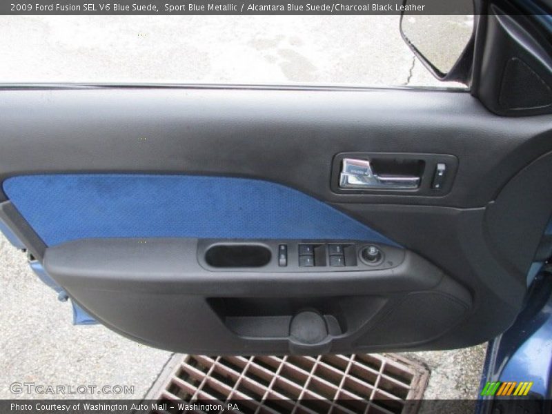 Door Panel of 2009 Fusion SEL V6 Blue Suede