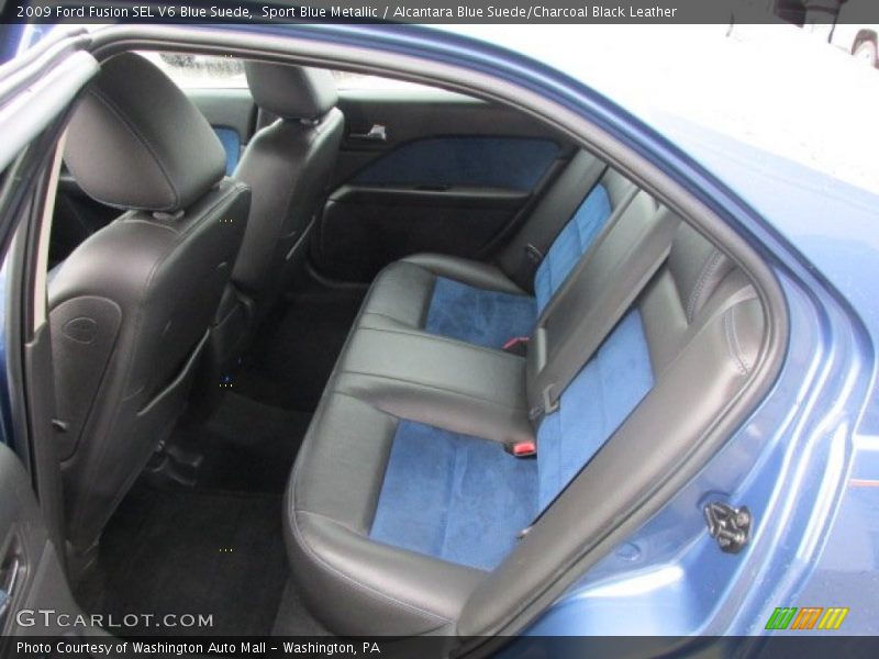 Rear Seat of 2009 Fusion SEL V6 Blue Suede