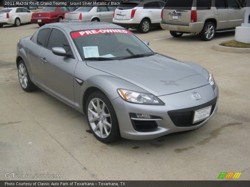 Liquid Silver Metallic / Black 2011 Mazda RX-8 Grand Touring