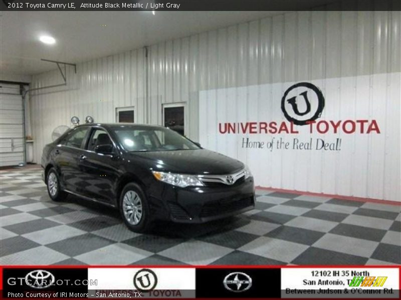 Attitude Black Metallic / Light Gray 2012 Toyota Camry LE