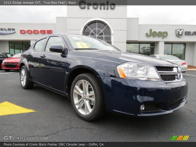 True Blue Pearl / Black 2013 Dodge Avenger SXT