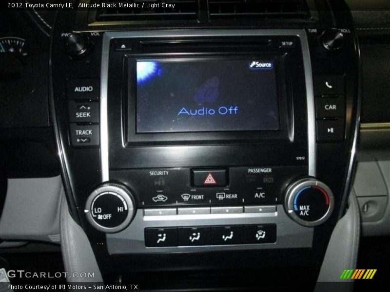 Attitude Black Metallic / Light Gray 2012 Toyota Camry LE