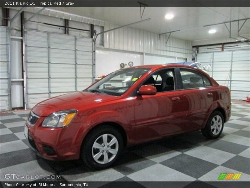 Tropical Red / Gray 2011 Kia Rio LX