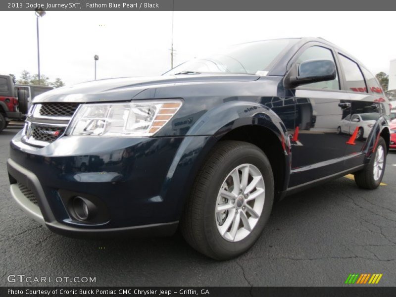 Fathom Blue Pearl / Black 2013 Dodge Journey SXT