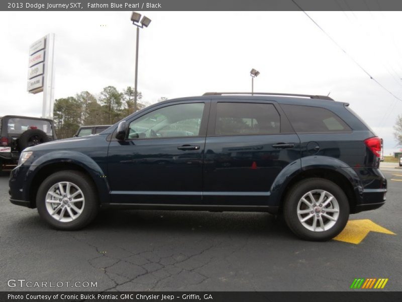 Fathom Blue Pearl / Black 2013 Dodge Journey SXT