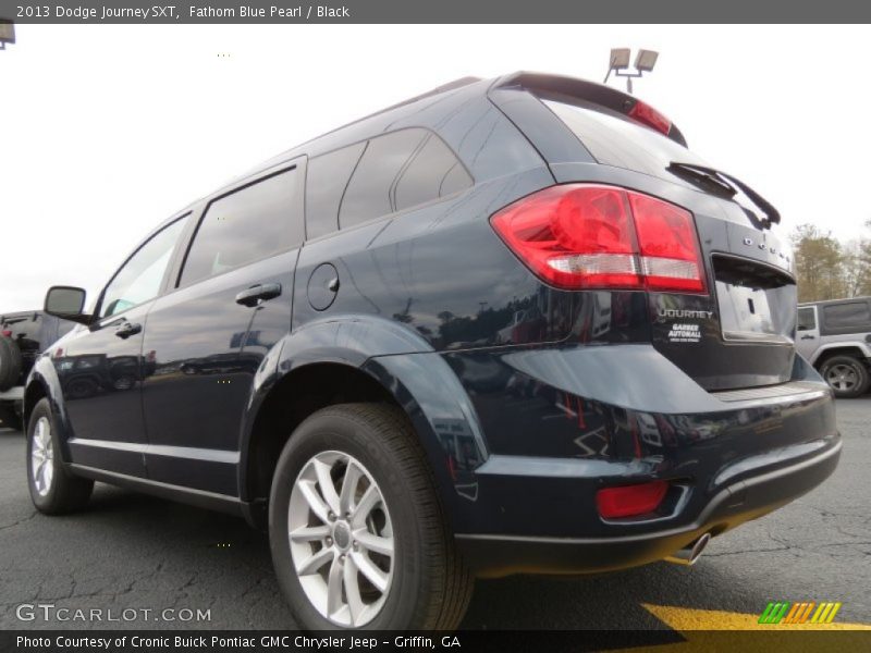Fathom Blue Pearl / Black 2013 Dodge Journey SXT