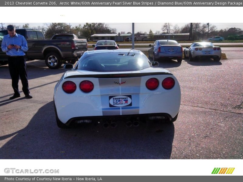 Arctic White/60th Anniversary Pearl Silver Blue Stripes / Diamond Blue/60th Anniversary Design Package 2013 Chevrolet Corvette Z06