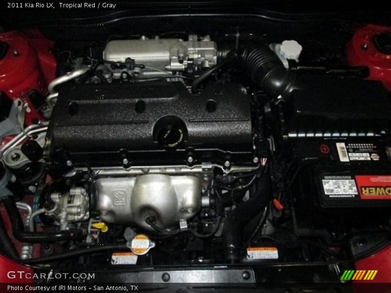  2011 Rio LX Engine - 1.6 Liter DOHC 16-Valve CVVT 4 Cylinder