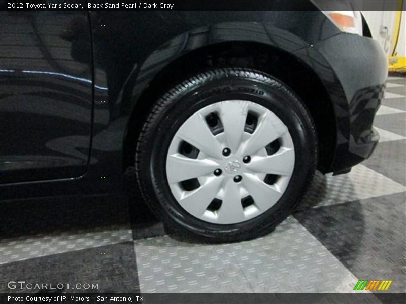 Black Sand Pearl / Dark Gray 2012 Toyota Yaris Sedan