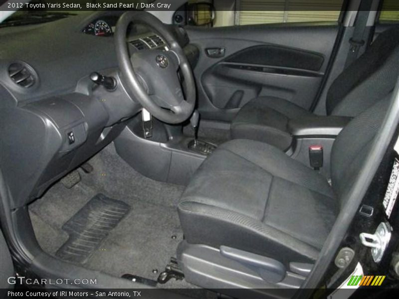 Black Sand Pearl / Dark Gray 2012 Toyota Yaris Sedan