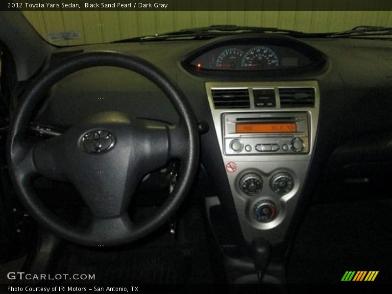 Black Sand Pearl / Dark Gray 2012 Toyota Yaris Sedan