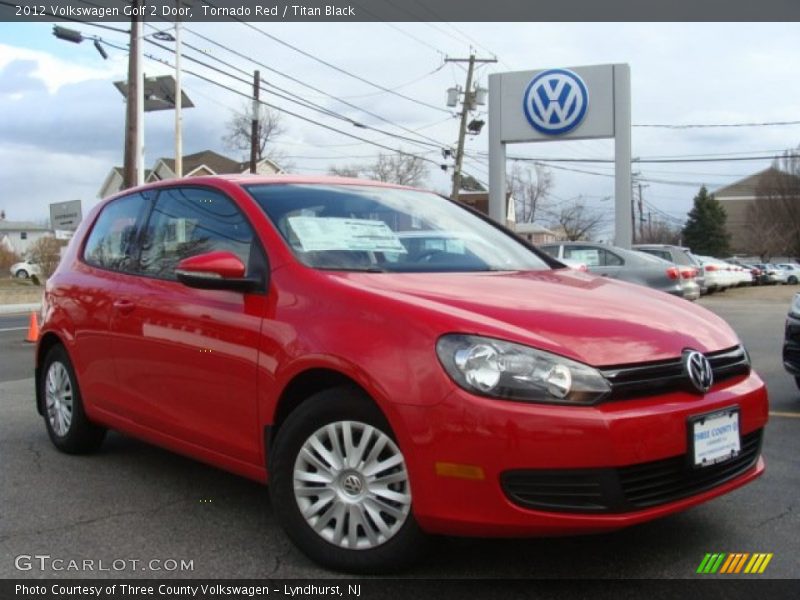 Tornado Red / Titan Black 2012 Volkswagen Golf 2 Door
