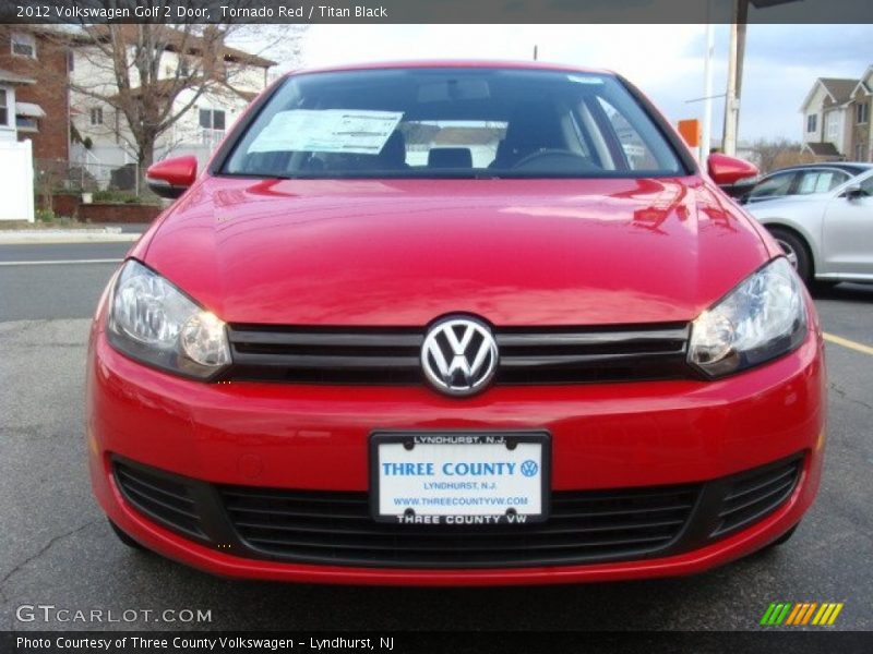 Tornado Red / Titan Black 2012 Volkswagen Golf 2 Door