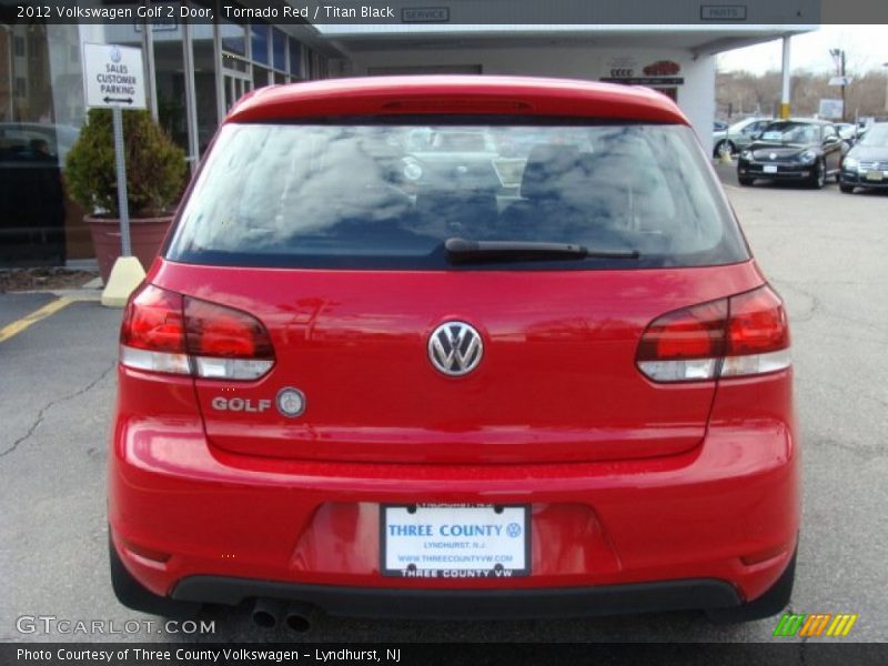 Tornado Red / Titan Black 2012 Volkswagen Golf 2 Door