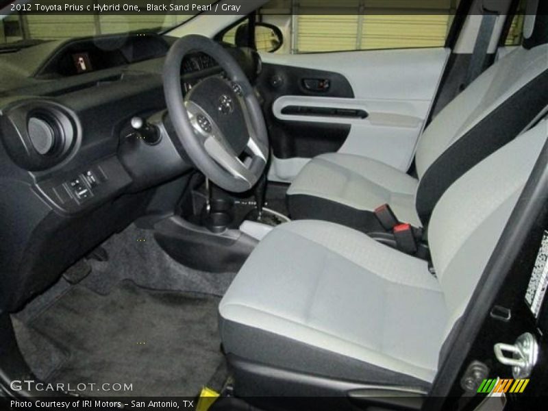 Black Sand Pearl / Gray 2012 Toyota Prius c Hybrid One