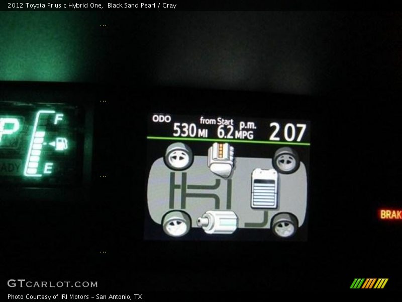 Black Sand Pearl / Gray 2012 Toyota Prius c Hybrid One