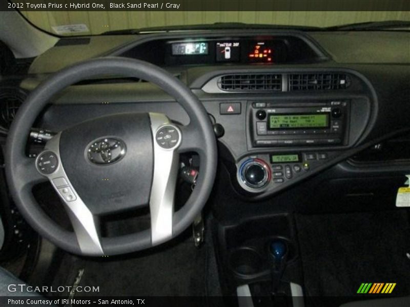 Black Sand Pearl / Gray 2012 Toyota Prius c Hybrid One
