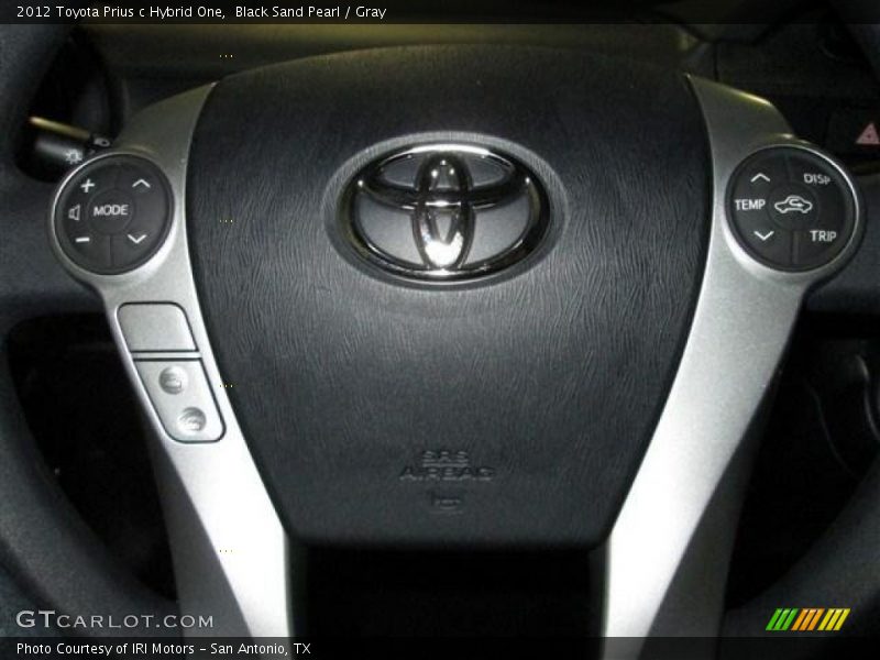 Black Sand Pearl / Gray 2012 Toyota Prius c Hybrid One