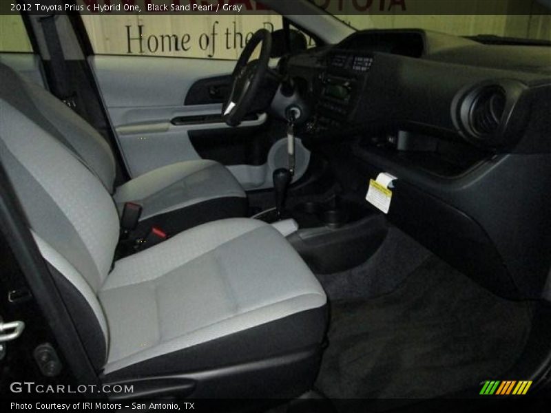 Black Sand Pearl / Gray 2012 Toyota Prius c Hybrid One