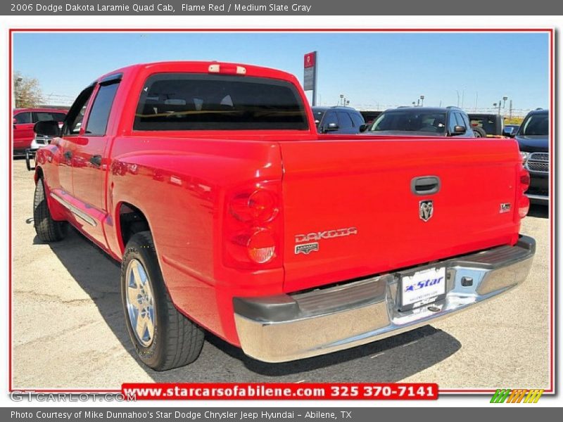 Flame Red / Medium Slate Gray 2006 Dodge Dakota Laramie Quad Cab