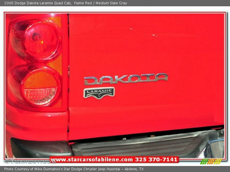 Flame Red / Medium Slate Gray 2006 Dodge Dakota Laramie Quad Cab