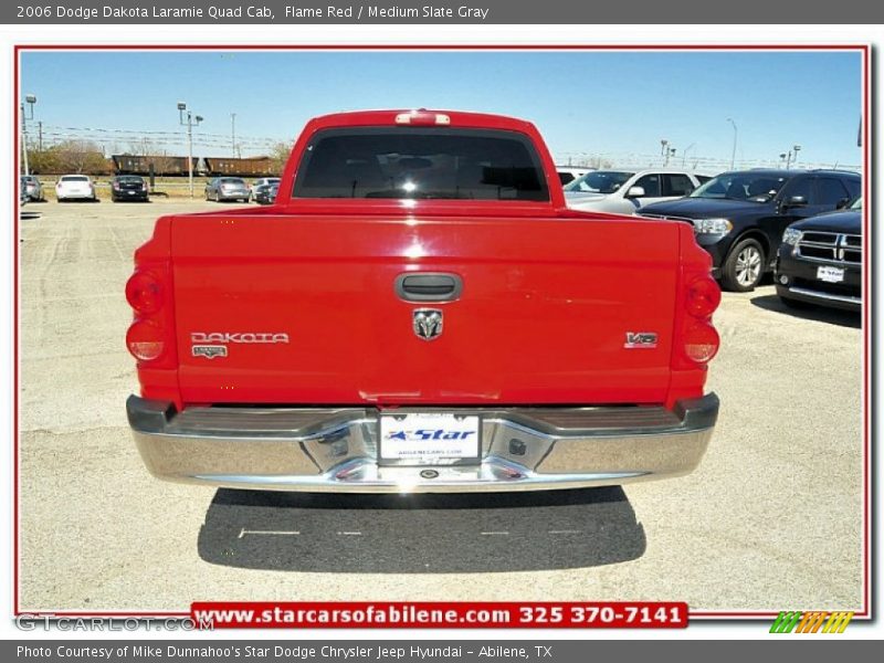 Flame Red / Medium Slate Gray 2006 Dodge Dakota Laramie Quad Cab