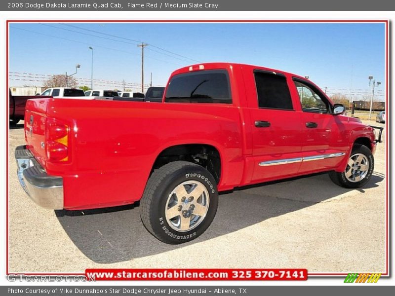 Flame Red / Medium Slate Gray 2006 Dodge Dakota Laramie Quad Cab
