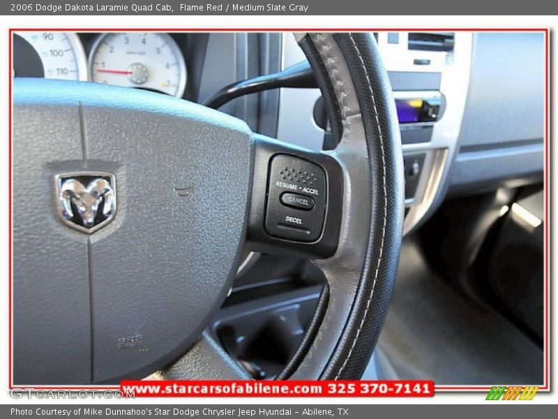 Flame Red / Medium Slate Gray 2006 Dodge Dakota Laramie Quad Cab