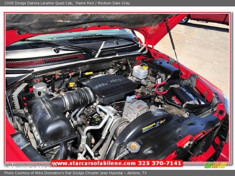 Flame Red / Medium Slate Gray 2006 Dodge Dakota Laramie Quad Cab