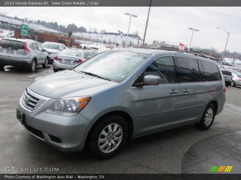 Slate Green Metallic / Gray 2010 Honda Odyssey EX