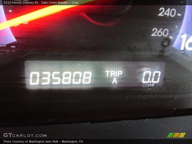Slate Green Metallic / Gray 2010 Honda Odyssey EX