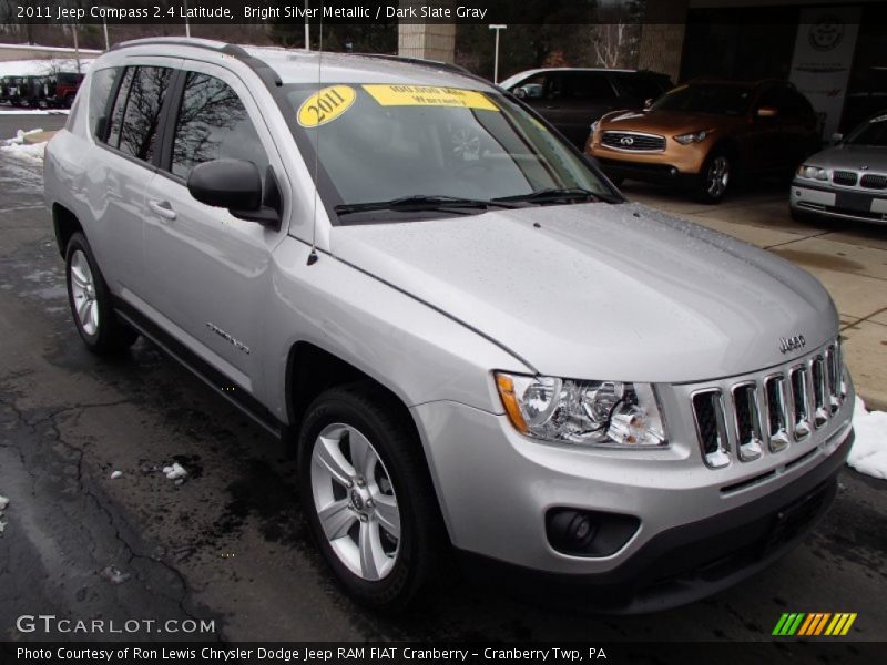 Bright Silver Metallic / Dark Slate Gray 2011 Jeep Compass 2.4 Latitude