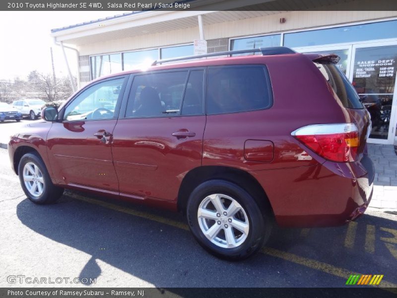 Salsa Red Pearl / Sand Beige 2010 Toyota Highlander SE 4WD