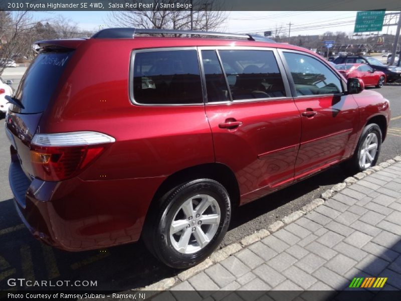 Salsa Red Pearl / Sand Beige 2010 Toyota Highlander SE 4WD