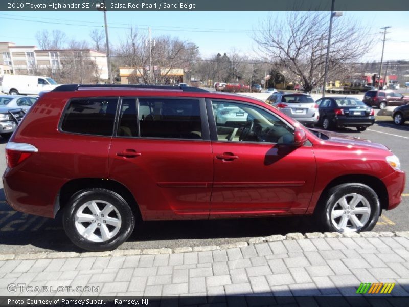 Salsa Red Pearl / Sand Beige 2010 Toyota Highlander SE 4WD
