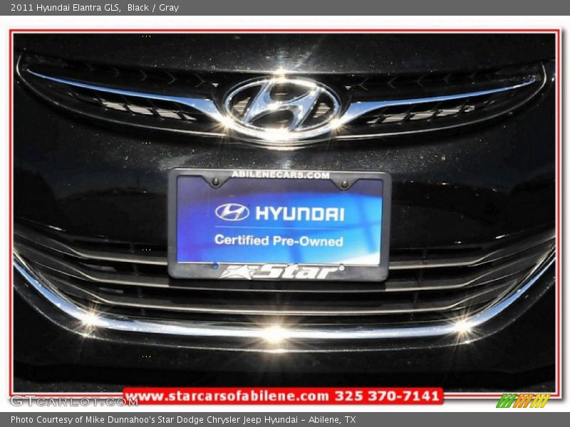 Black / Gray 2011 Hyundai Elantra GLS