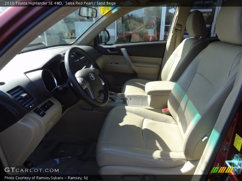 Salsa Red Pearl / Sand Beige 2010 Toyota Highlander SE 4WD