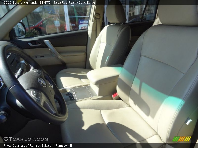 Salsa Red Pearl / Sand Beige 2010 Toyota Highlander SE 4WD