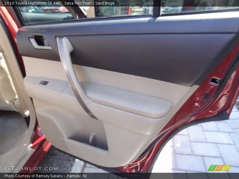Salsa Red Pearl / Sand Beige 2010 Toyota Highlander SE 4WD