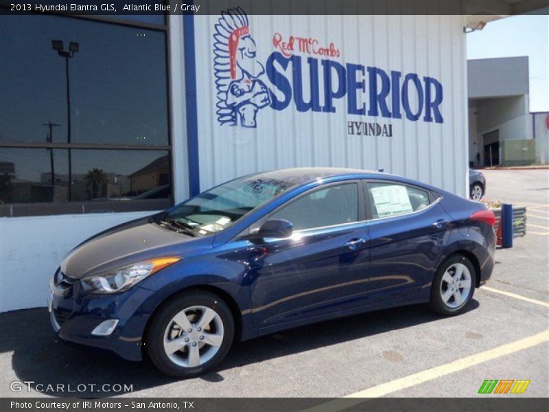 Atlantic Blue / Gray 2013 Hyundai Elantra GLS